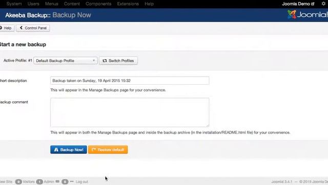 Joomla 3 How to create a backup with Akeeba Backup смотреть онлайн