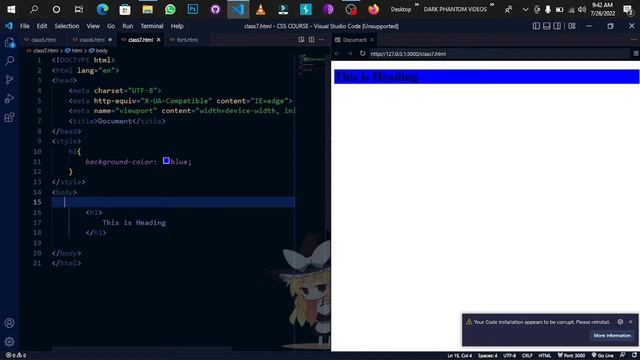 Learn about Background Color Properties in CSS #7 смотреть онлайн