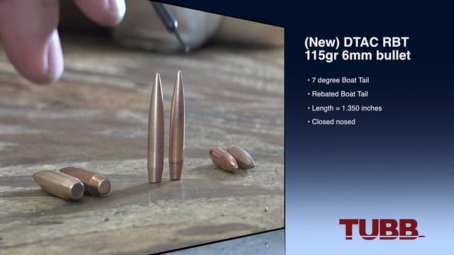 DTAC 115 grain 6mm Rebated Boat Tail Bullets смотреть онлайн