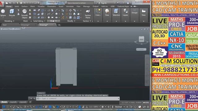 Autocad 2019 3D Modeling tutorial for beginners : How to find interference in two components|autoca смотреть онлайн