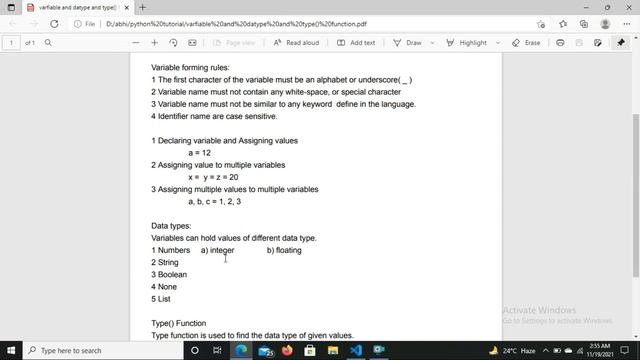 Variables, Datatypes and type() function in python || Python language Tutorial #pythontutorial смотреть онлайн
