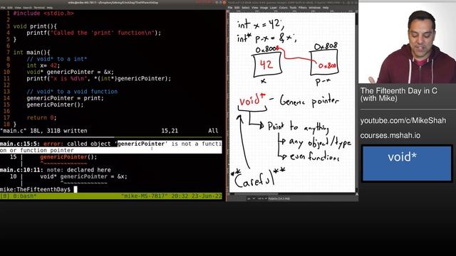 Your Fifteenth Day in C - void* pointers (void* to function pointer) - Crash Course in C Programmin смотреть онлайн