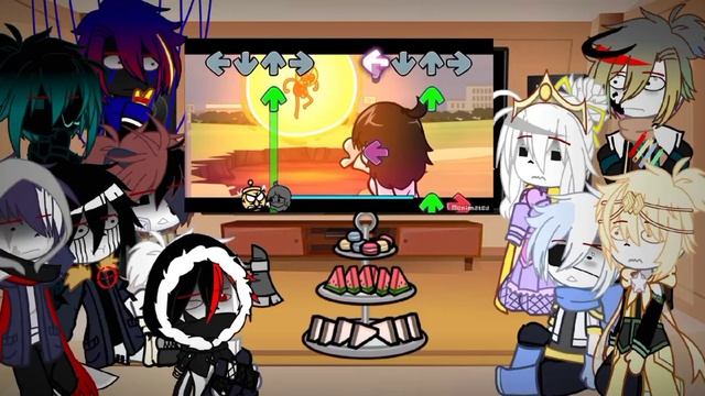 Sans Au's React to FNF but Everyone Sings ?? Part 3 смотреть онлайн