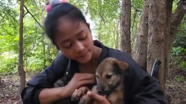 Today I met and saw a beautiful puppy and I raise it And And I also make dinner.