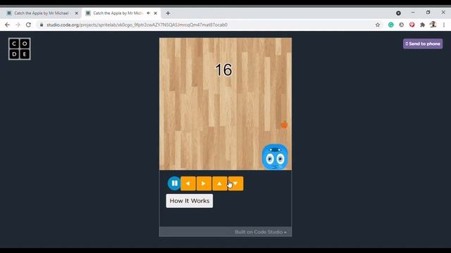 Game development on Sprite Lab: Catch the apple Game смотреть онлайн