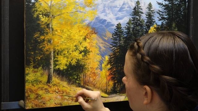 Acrylic Landscape Painting "Autumn Inspiration" Part 2 /Картина "Осеннее вдохновение" Часть 2 смотреть онлайн