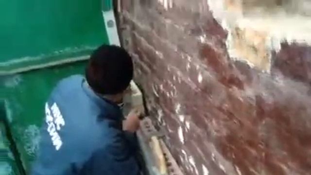 Кладка колотого кирпича ч1