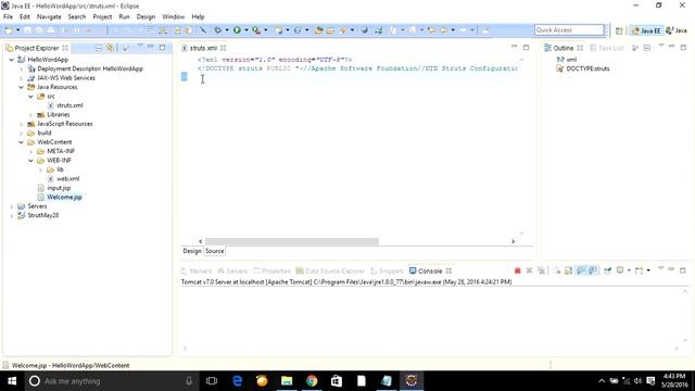How to create simple Hello Word Application using Java Struts2 Framework? смотреть онлайн