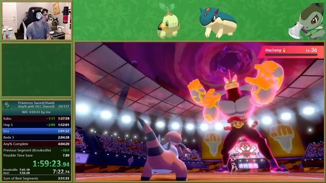 (World Record) Pokemon Sword Any% w/ DLC Speedrun - 3:58:37 (Krookodile) смотреть онлайн