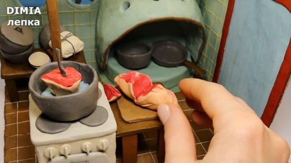 КУХНЯ ПОВАРА Близнеца из игры Маленькие кошмары и Шестая - Часть 2 диорама | Лепка комнат