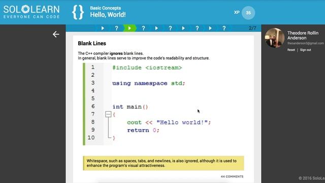 Introduction To C++ Part 1: SoloLearn.com смотреть онлайн
