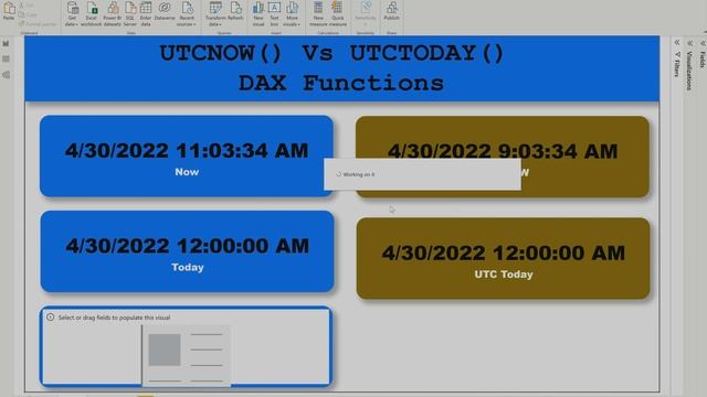 What is the difference between UTCNOW () , UTCTODAY (), NOW () and TODYA() DAX functions? | Power B смотреть онлайн