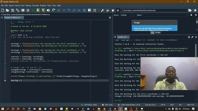 #Python #Project -- #Compute #bearing and #Distance from Two control Points with #coordinates #data смотреть онлайн