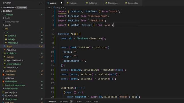 Reactjs, retrieving data from Firestore & styling components, complete books app - part 2 смотреть онлайн