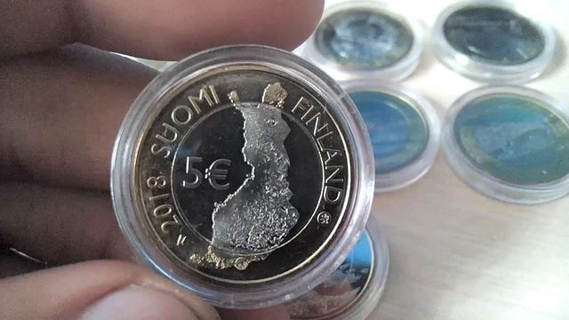 Финляндия 5 евро 2018 Финские пейзажи Полный набор смотреть онлайн