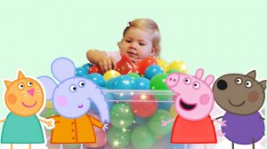 ✿ СВИНКА ПЕППА бокс с сюрпризами Surprise GIANT Peppa Pig box Balloon