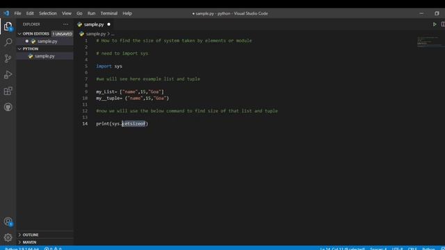 How to find size of system allocated to list, tuple and other variable in Python смотреть онлайн