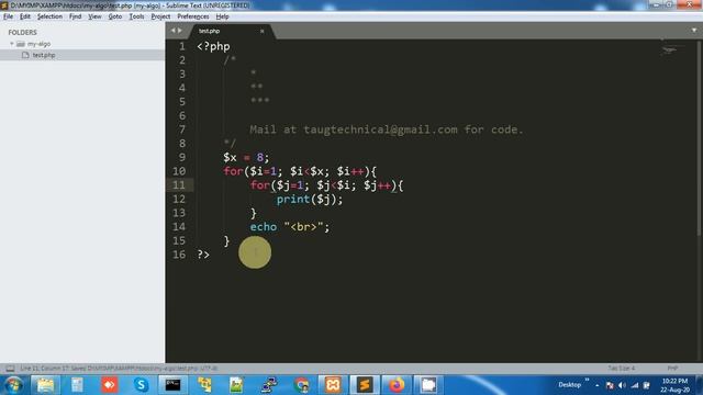 PHP and Python Algorithms Part 1 | Simple Star Pattern Algorithm in PHP and Python in Hindi смотреть онлайн