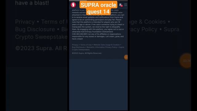 supra oracle quest #14 #supra #airdrop #airdropandfaucet смотреть онлайн