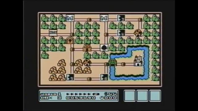 Super Mario Bros 3 Secret white or blue mushroom house, world 1-4 P-wing and anchor world 2-2 смотреть онлайн