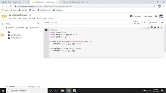 K-Means Clustering dengan Google Colaboratory смотреть онлайн