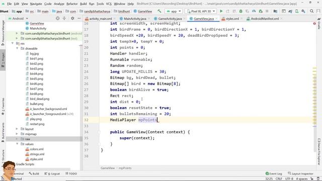 Android Game Development in Android Studio | Bird Hunt | Part-3 смотреть онлайн