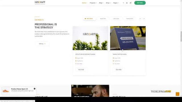 Geschaft - Business WooCommerce WordPress Theme creative architecture Tamana смотреть онлайн