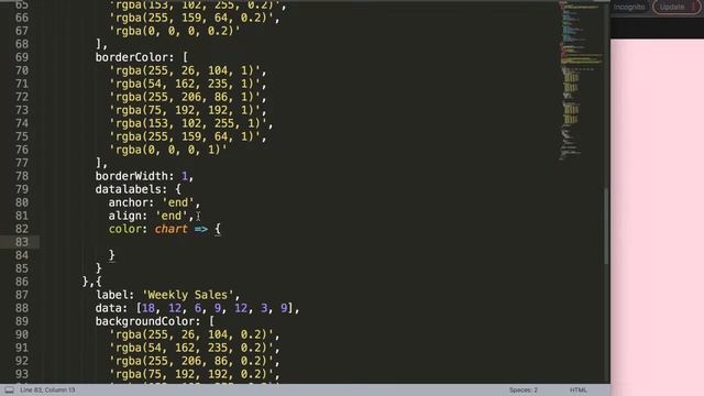 How to Match Datalabels Color with Bars in Chart JS смотреть онлайн