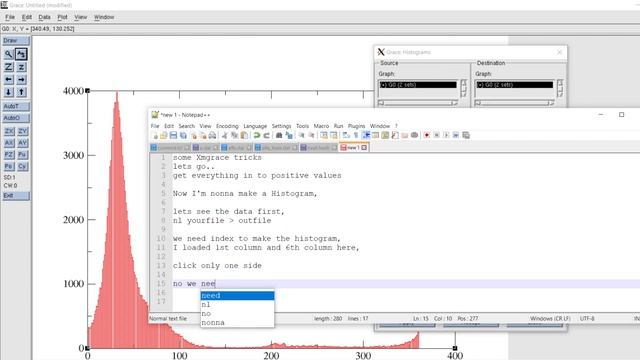 Xmgrace | plotting histogram and Normalization смотреть онлайн