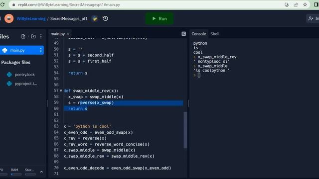Python Programming: A bonus encoding and decoding -- swap middle and reverse combined смотреть онлайн