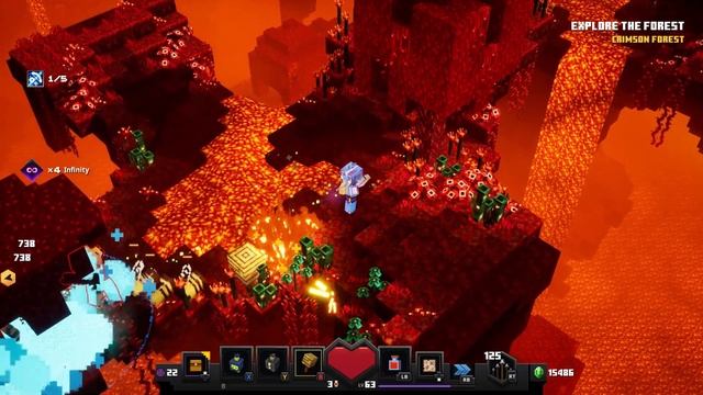 Minecraft Dungeons:Flames of the Nether DLC - Crimson Forest [ Secret Mission ] Walkthrough смотреть онлайн