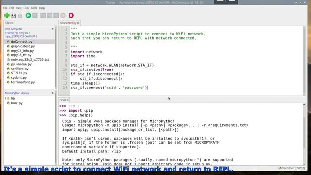 Install MicroPython ported packages using upip, with network connection (on ESP32-C3) смотреть онлайн