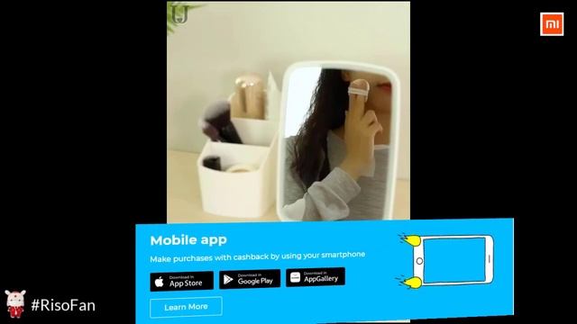 Xiaomi Jordan judy Intelligent portable makeup mirror desktop led light folding light mirror. смотреть онлайн