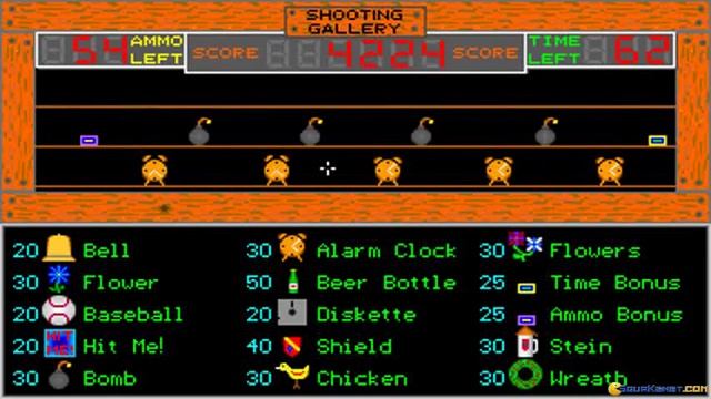 Shooting Gallery gameplay (PC Game, 1990) смотреть онлайн