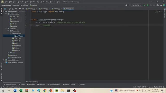 Cannot import 'Academica'. Check that 'Modulos.Academica.apps.AcademicaConfig.name' is correct. смотреть онлайн
