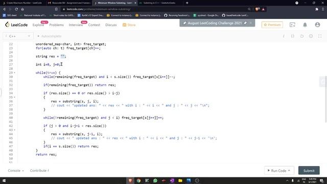 Minimum Window Substring | Hard Problem of Leetcode | Problem no.: 76 смотреть онлайн