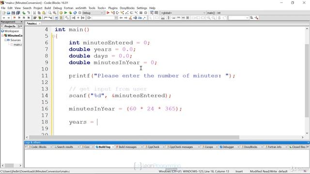 Learn C Programming (Part 25) - Demonstration Convert minutes to years and days | FHD [NO ADS] смотреть онлайн