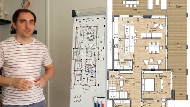 Планировка санузлов, душевых и ванных // Часть 2 (практика): проект дома бизнес-класса с 5 санузлам смотреть онлайн