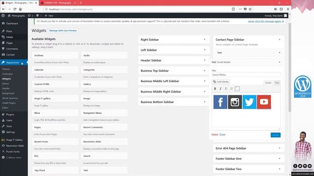 WordPress Tutorial | How to insert social media buttons смотреть онлайн