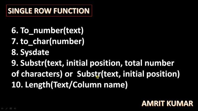 #43 LENGTH() FUNCTION USED IN ORACLE BY MR. AMRIT KUMAR смотреть онлайн