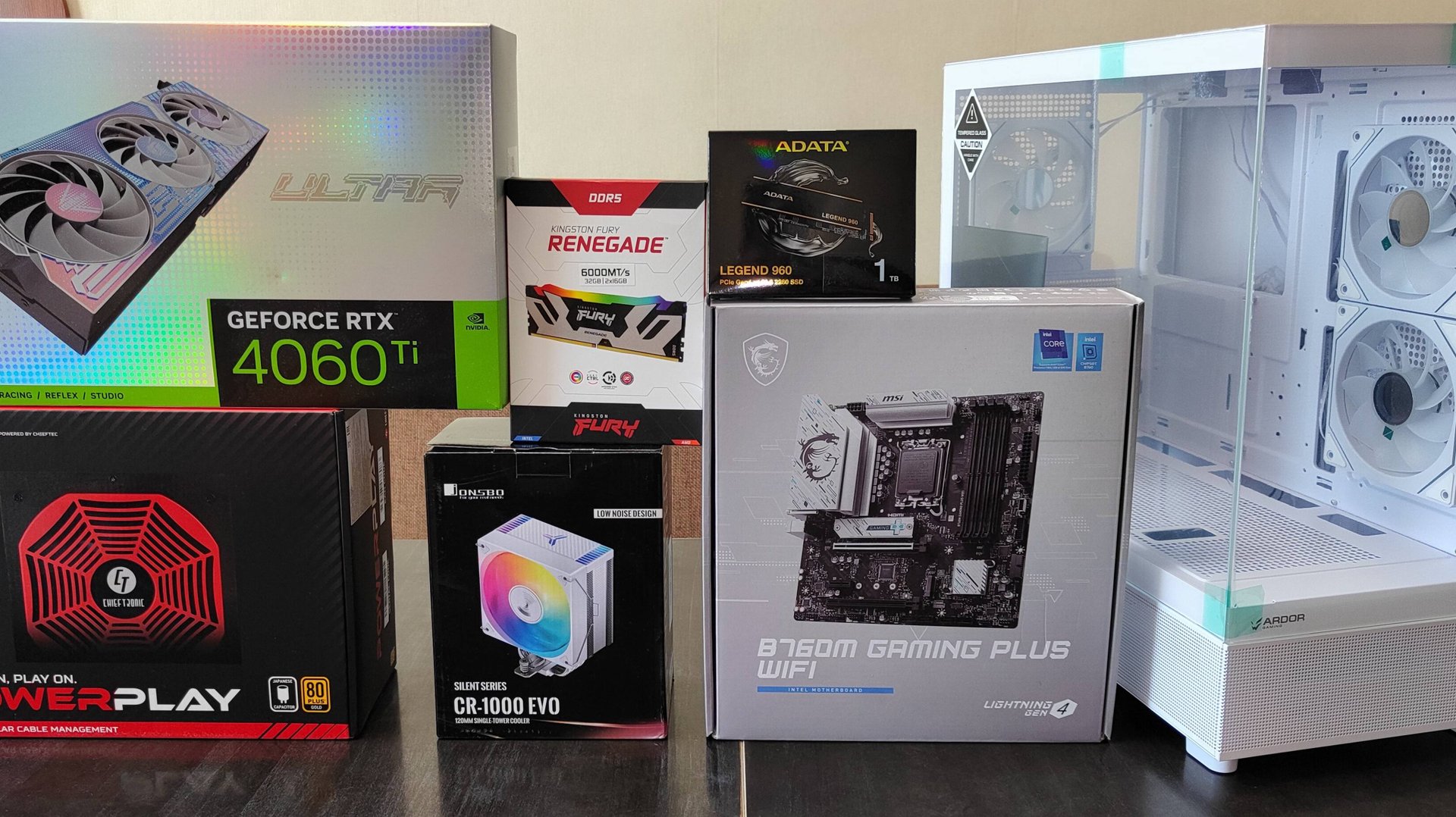 Сборка ПК: Intel I5-12400F, MSI B760M GAMING PLUS, ARDOR GAMING Crystal CC1, ColorFul RTX4060Ti 16GB