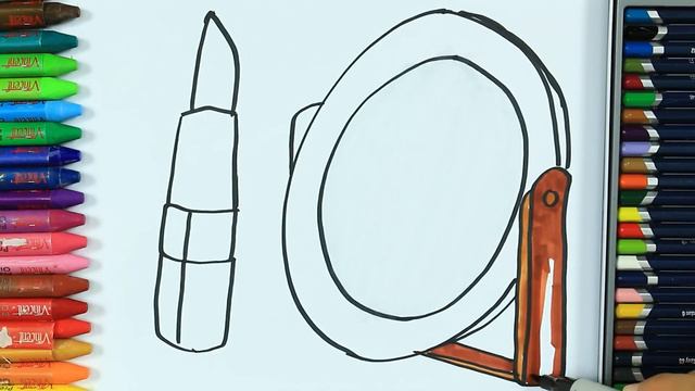Как нарисовать губная помада 💄 | Раскраски детей HD | Рисование и окраска | Рисование для детей
