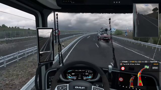 Euro Truck Simulator 2 Iberia New DAF Extreme weather смотреть онлайн