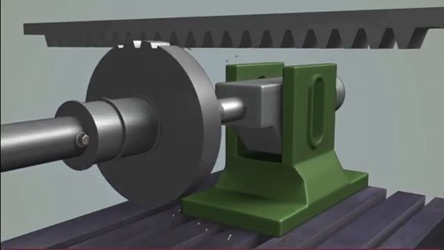 Gear Shaping using Rack Type Cutter (3D Animation) смотреть онлайн