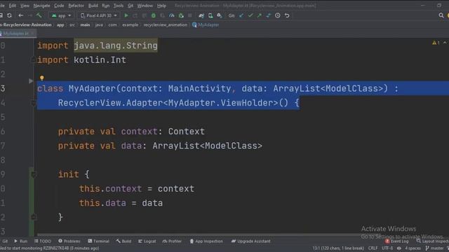 ANDROID - RECYCLER VIEW ANIMATION || TUTORIAL IN KOTLIN смотреть онлайн