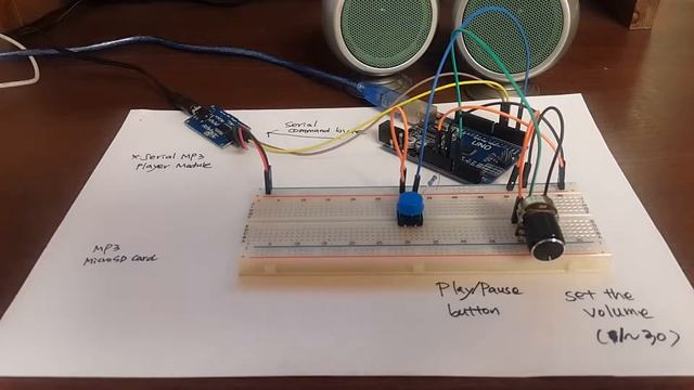 B208 - Serial MP3 Music Player Module for Arduino (YX5300) смотреть онлайн