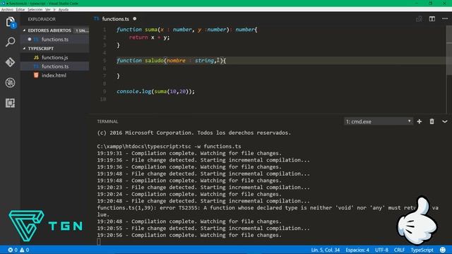 Curso de TypeScript - Funciones y tipado смотреть онлайн
