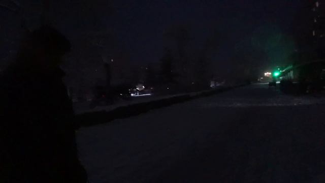 Горишние Плавни. Снегопад