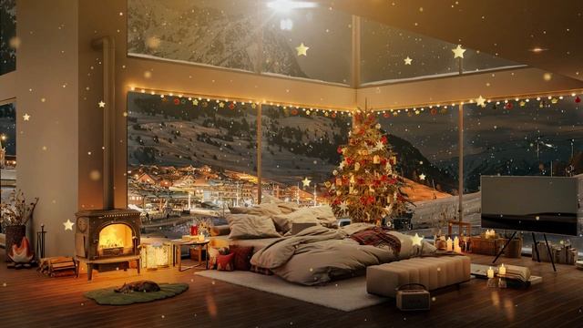 CHRISTMAS NATAL Music JAZZ Winter Night Background | Ginger Merrier Xmas