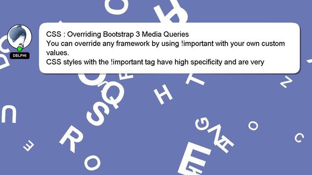 CSS : Overriding Bootstrap 3 Media Queries смотреть онлайн
